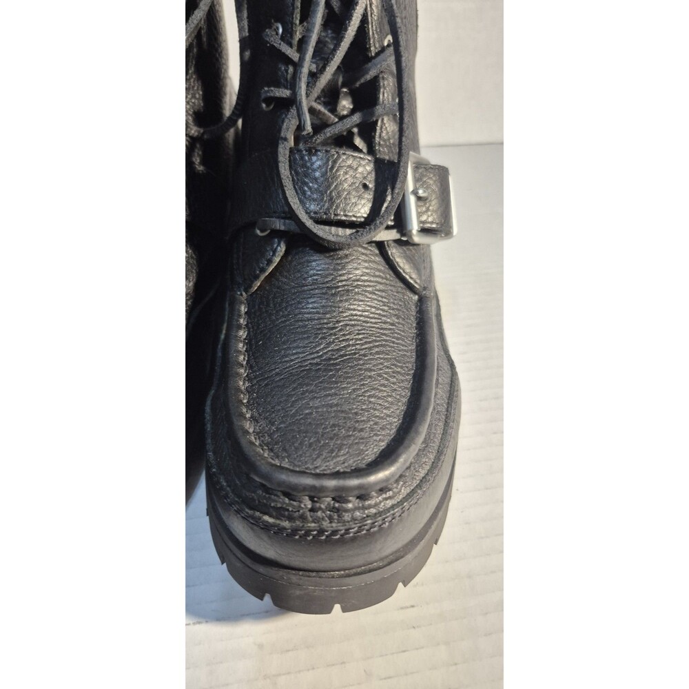 POLO RALPH LAUREN Men's Ranger Tumbled Leather Boot Black US 10.5 - Picture 5 of 14